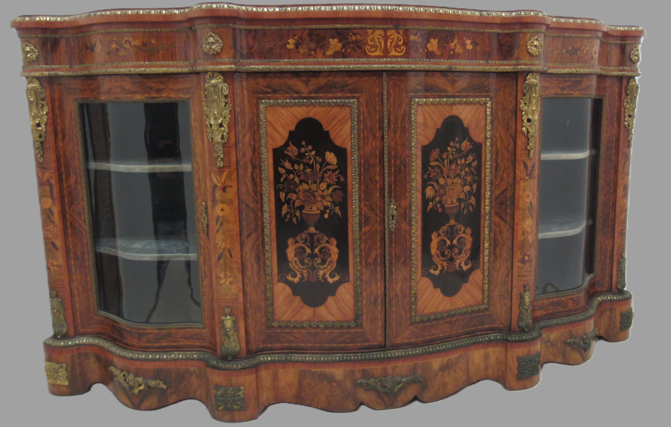 A Wonderful Serpentine Credenza Of Exhibition Quality