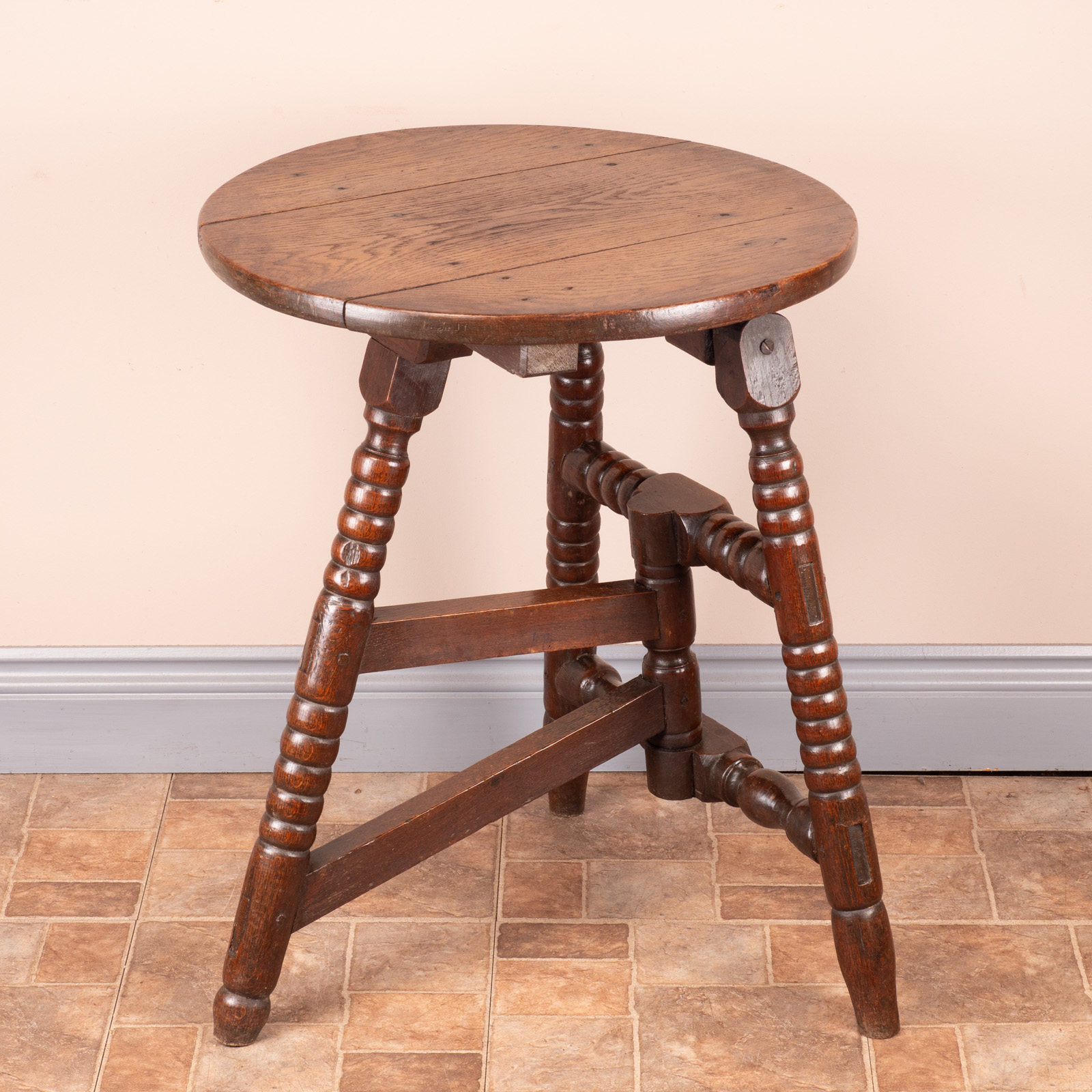 Country Oak Folding Occasional Table