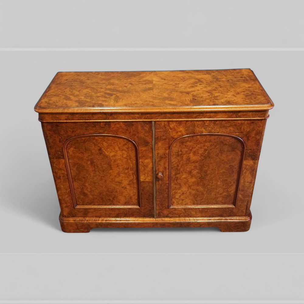 Victorian burr walnut cupboard