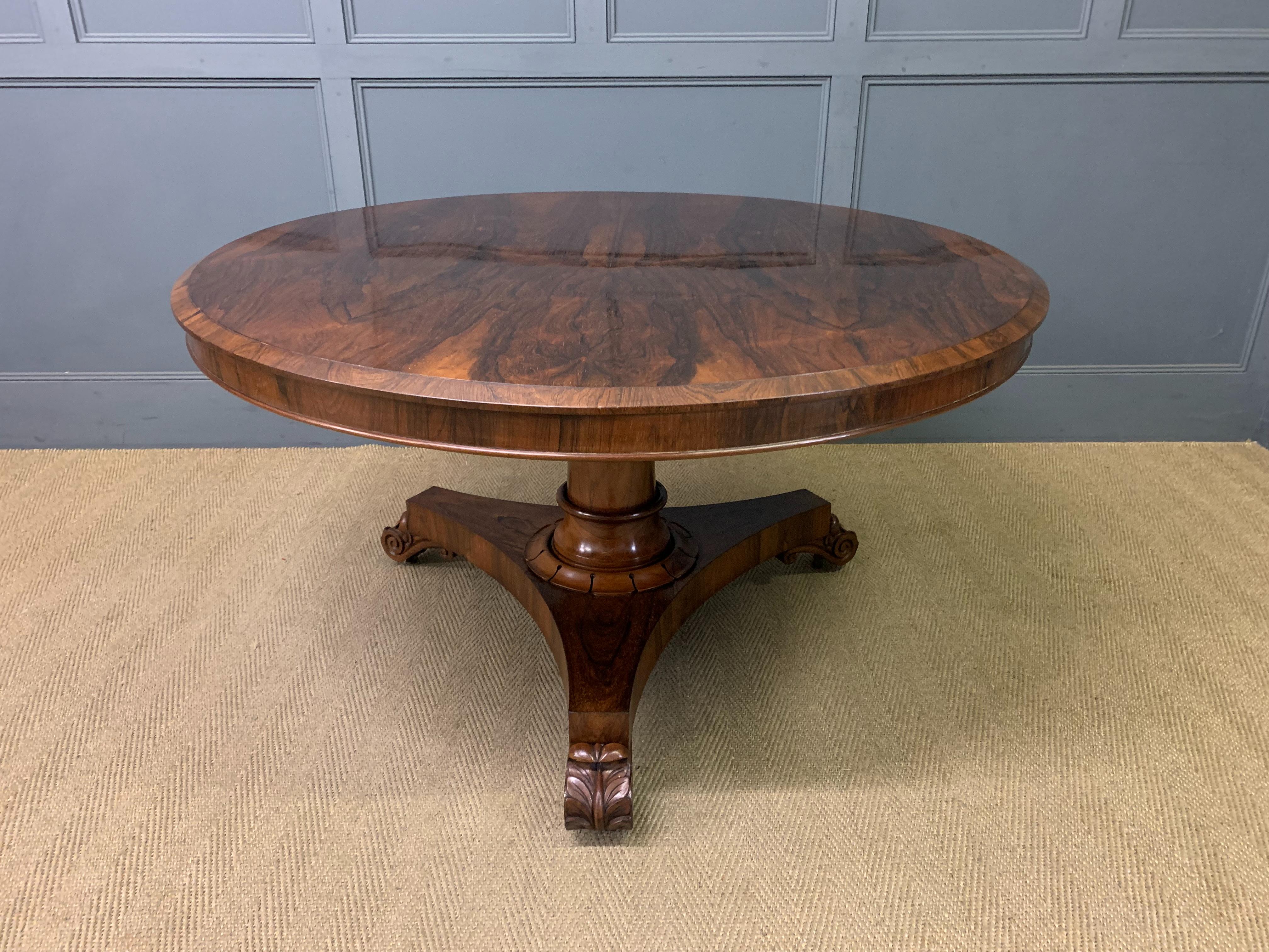 William IV Rosewood Loo Table