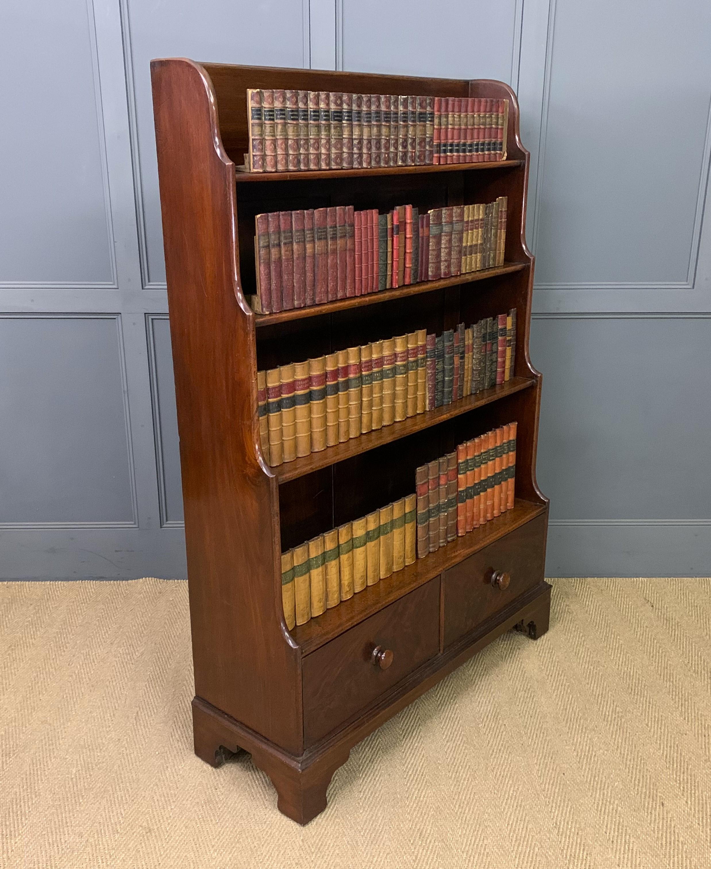 Victorian Mahogany Waterfall Bookcase