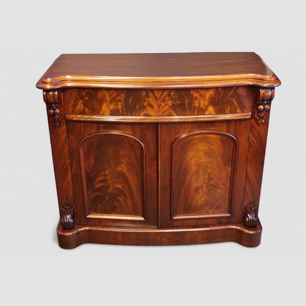Victorian mahogany serpentine chiffonier