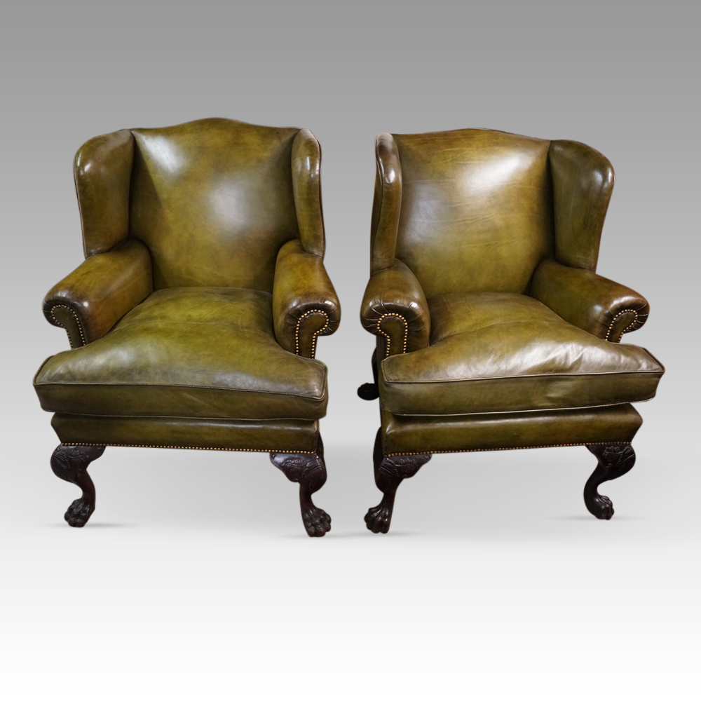 Pair of Antique Irish Wingchairs