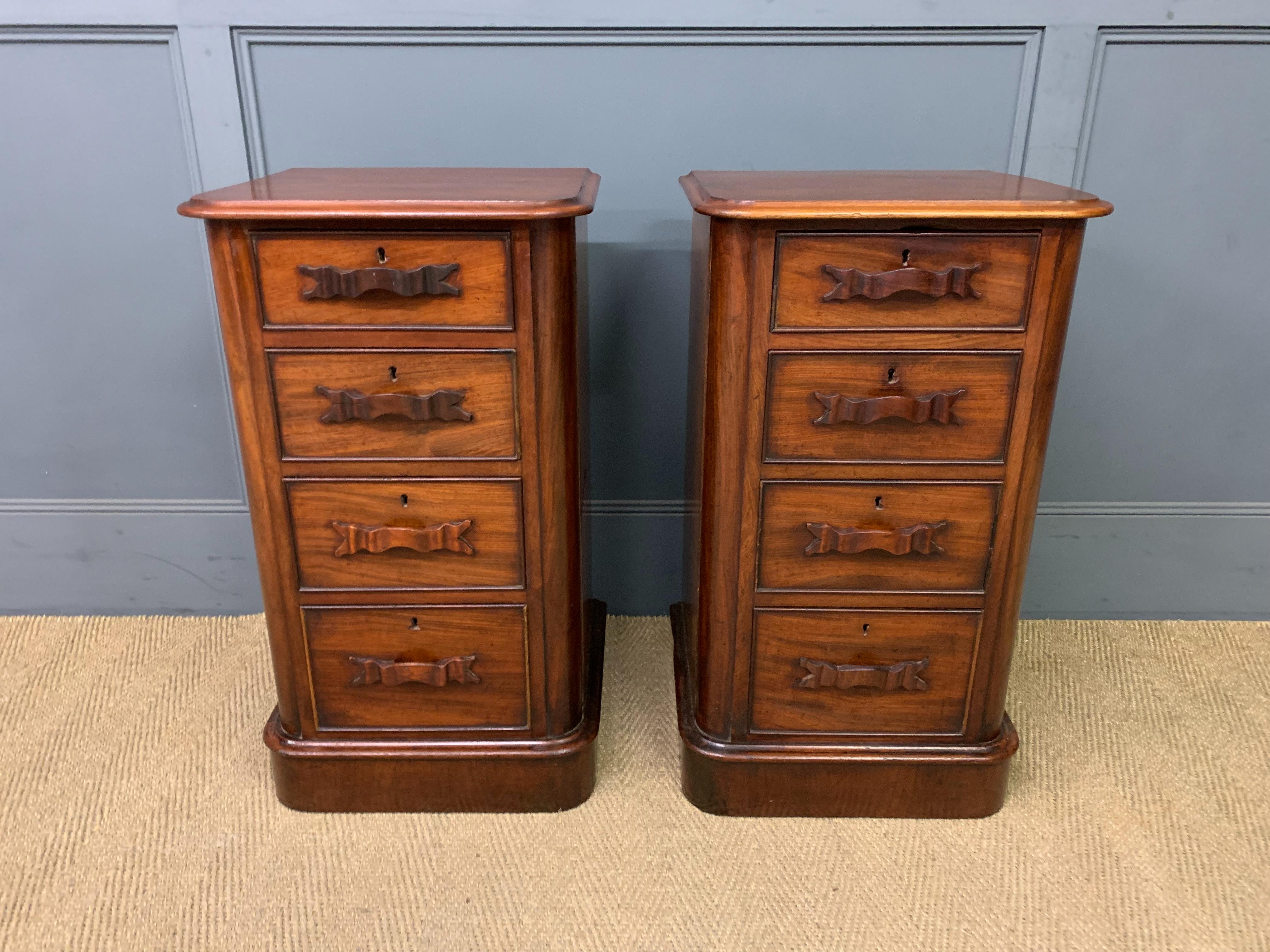 Pair of Victorian Mahogany Bedside Chests