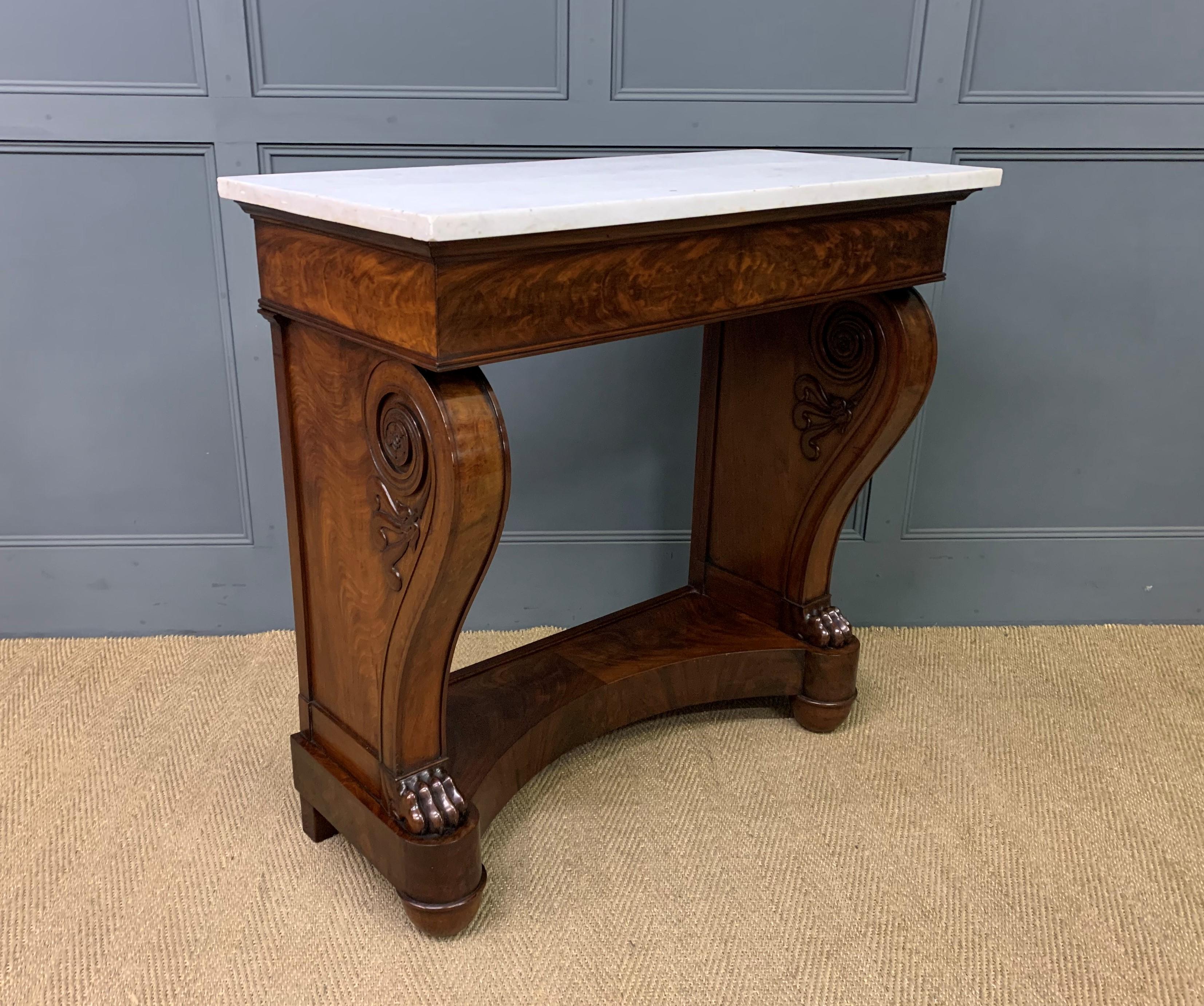 Regency Flame Mahogany Console Table
