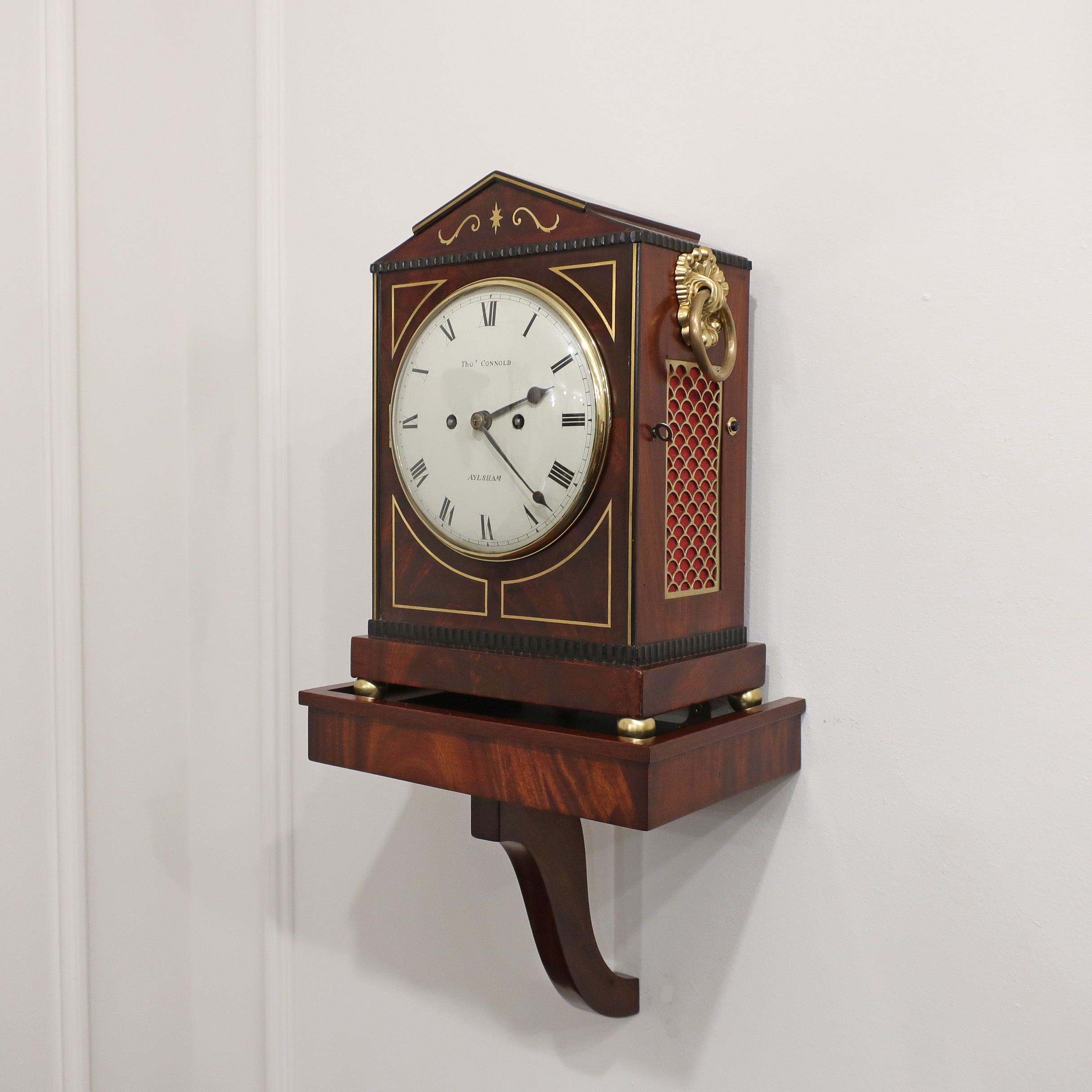 Regency Mahogany Bracket Clock by Connold of Aylsham