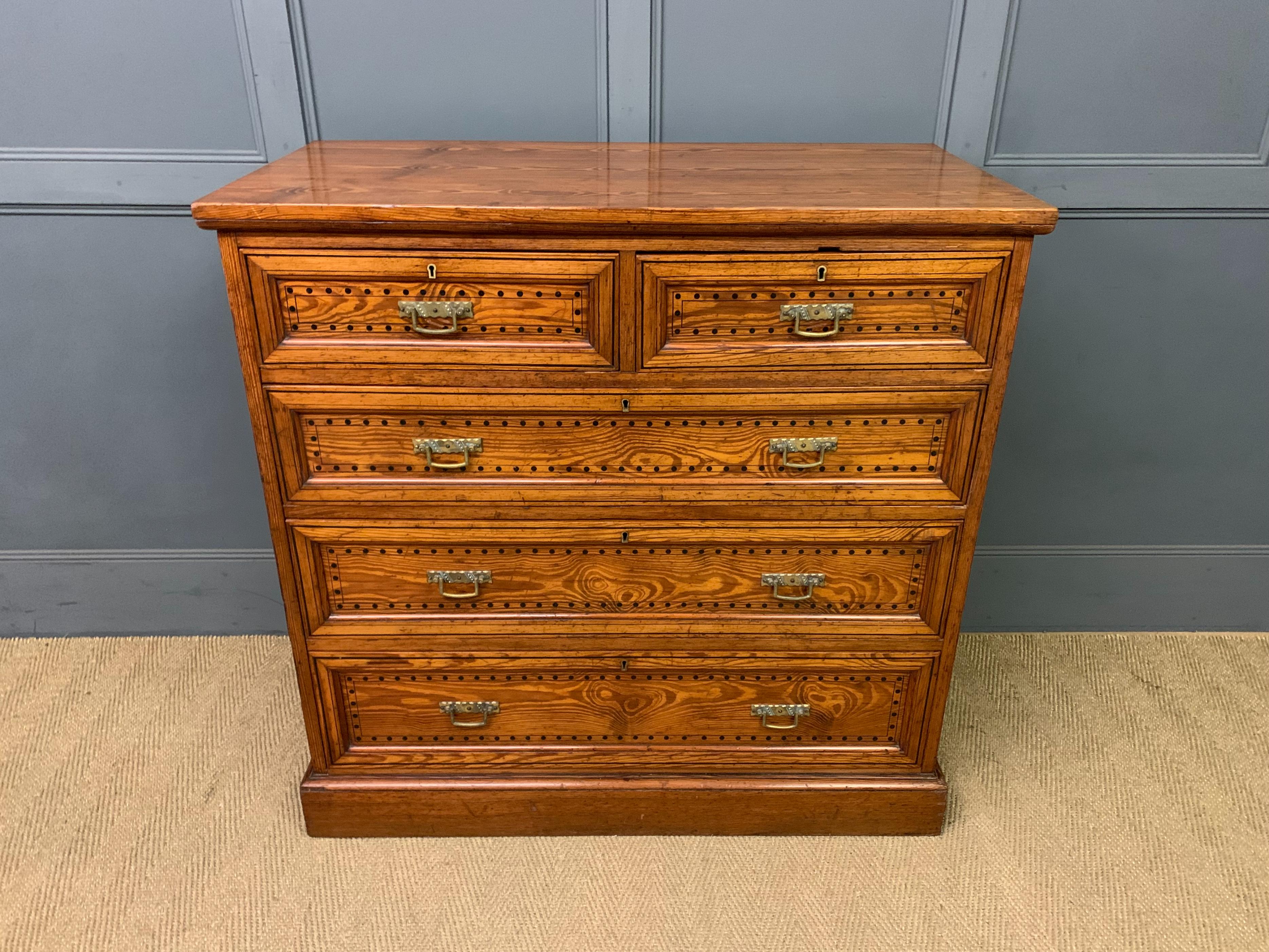 Pitch Pine Aesthetic Period Chest of Drawers