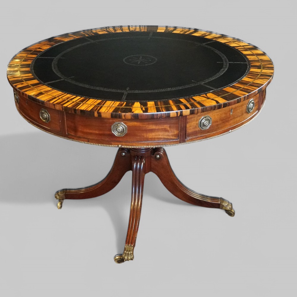 Regency mahogany drum table