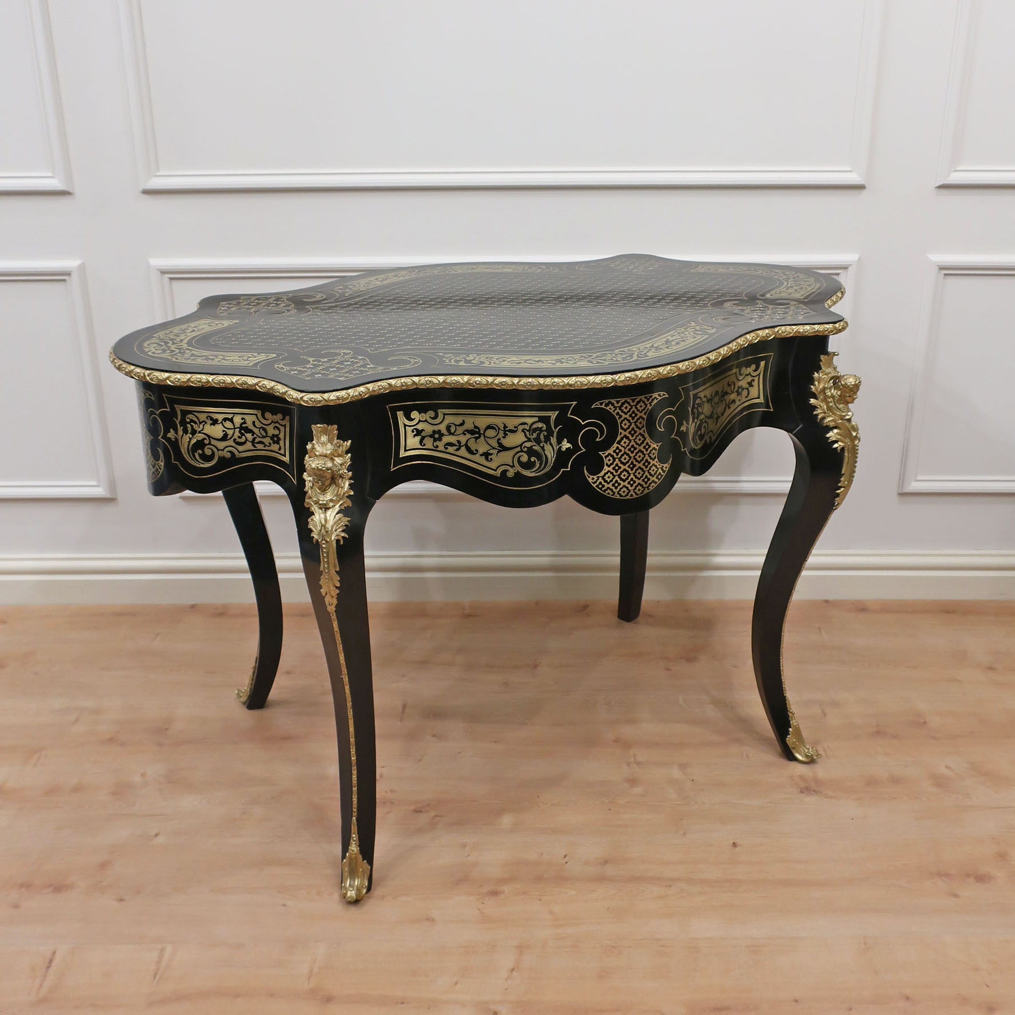 French Louis XV Style Ebony Inlaid Centre Table by Maison Millet