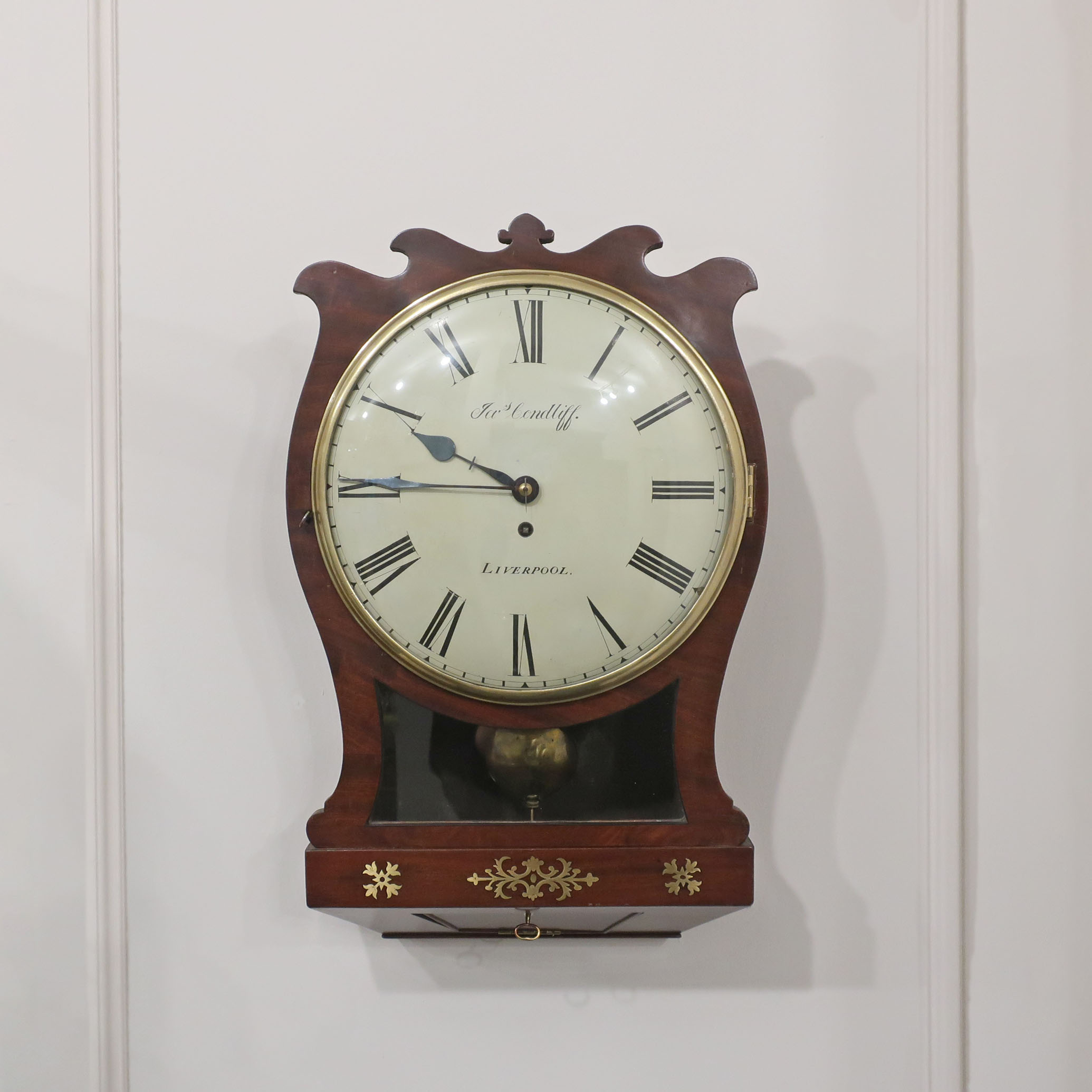 Georgian Drop Dial Wall Clock by Condliff of Liverpool
