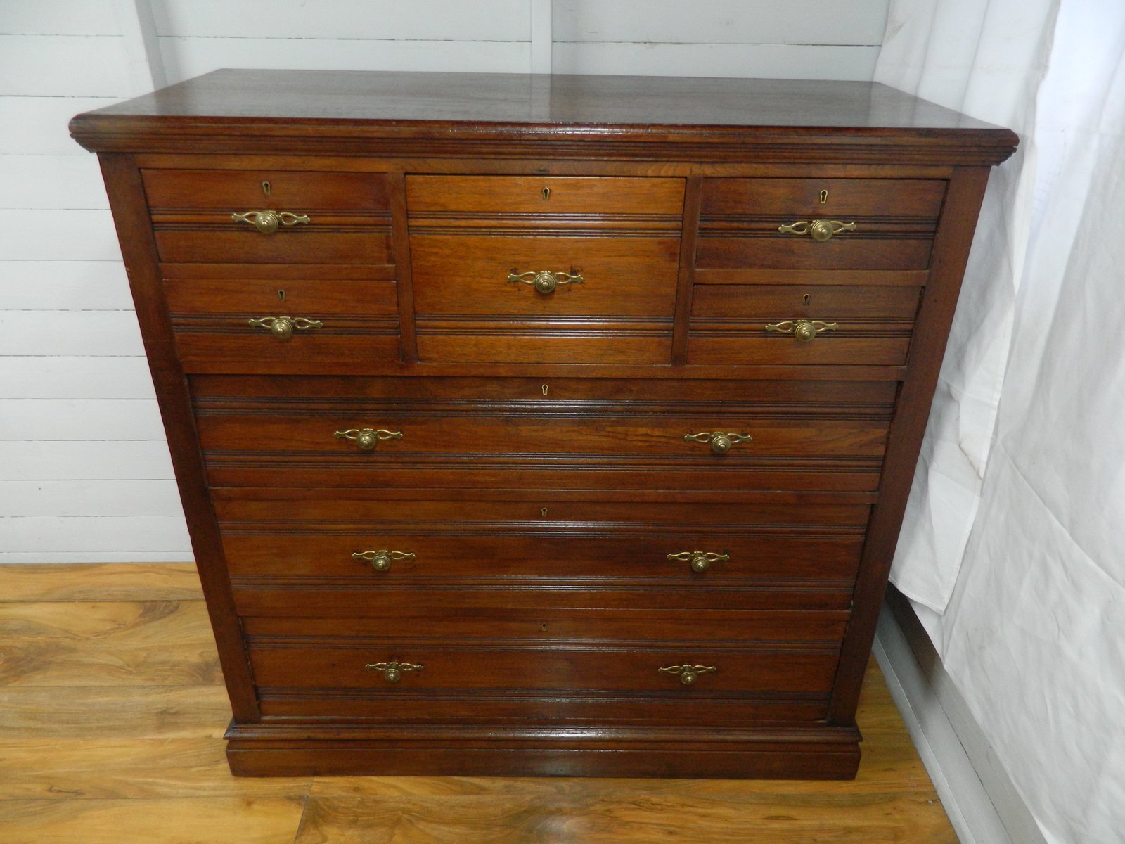 Walnut Chest of Drawers with Top Hat Drawer