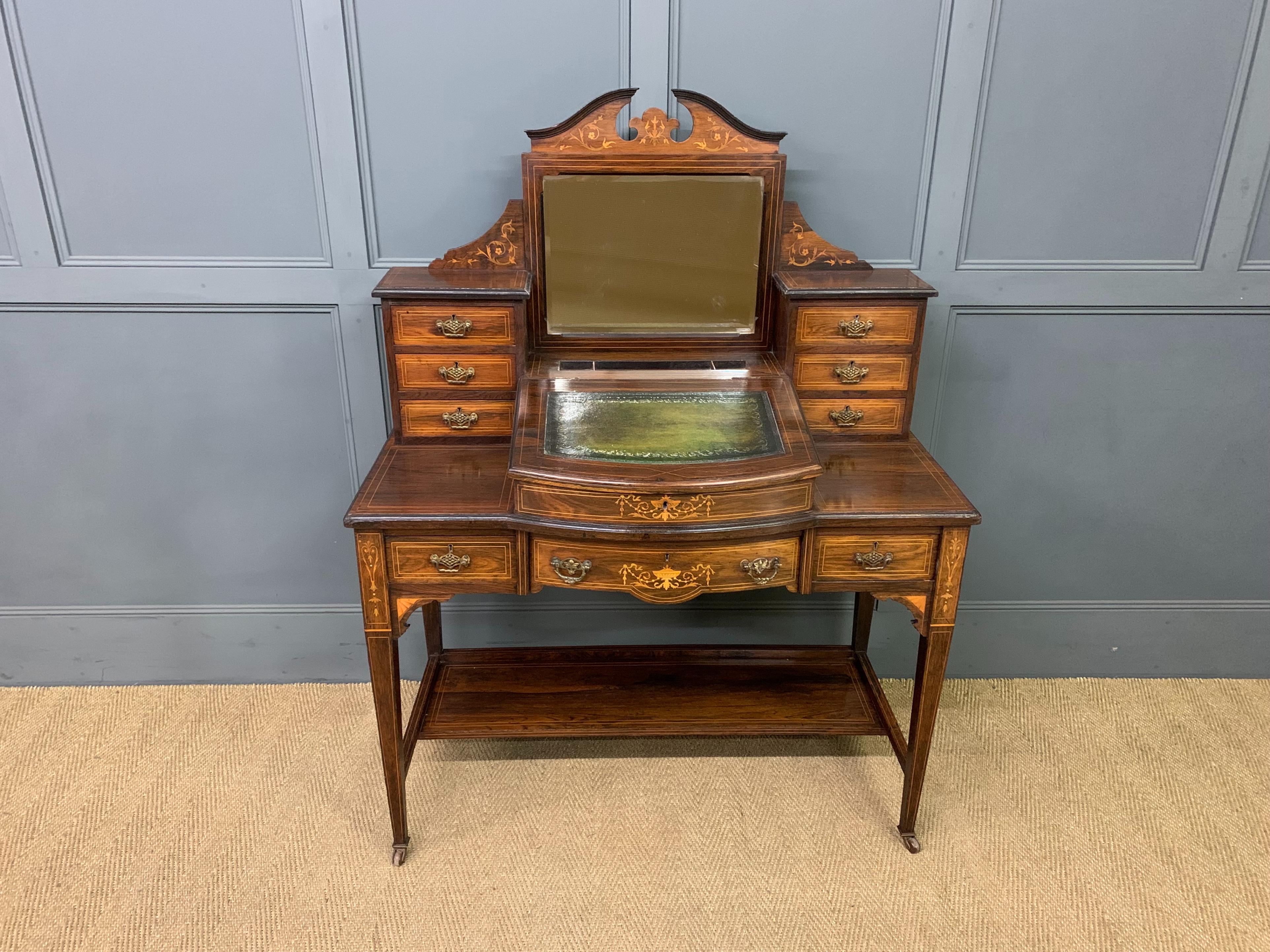 Inlaid Rosewood Bonheur Du Jour