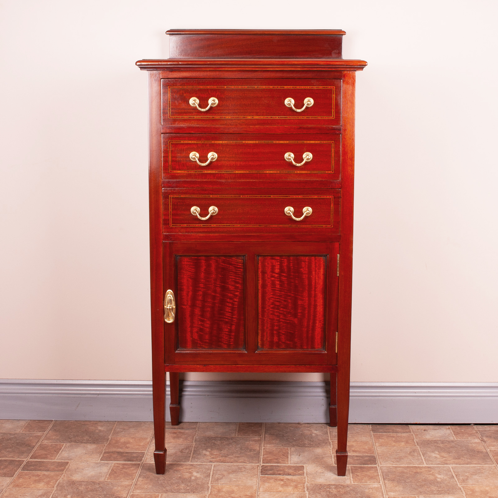 Three Drawer Mahogany Cabinet