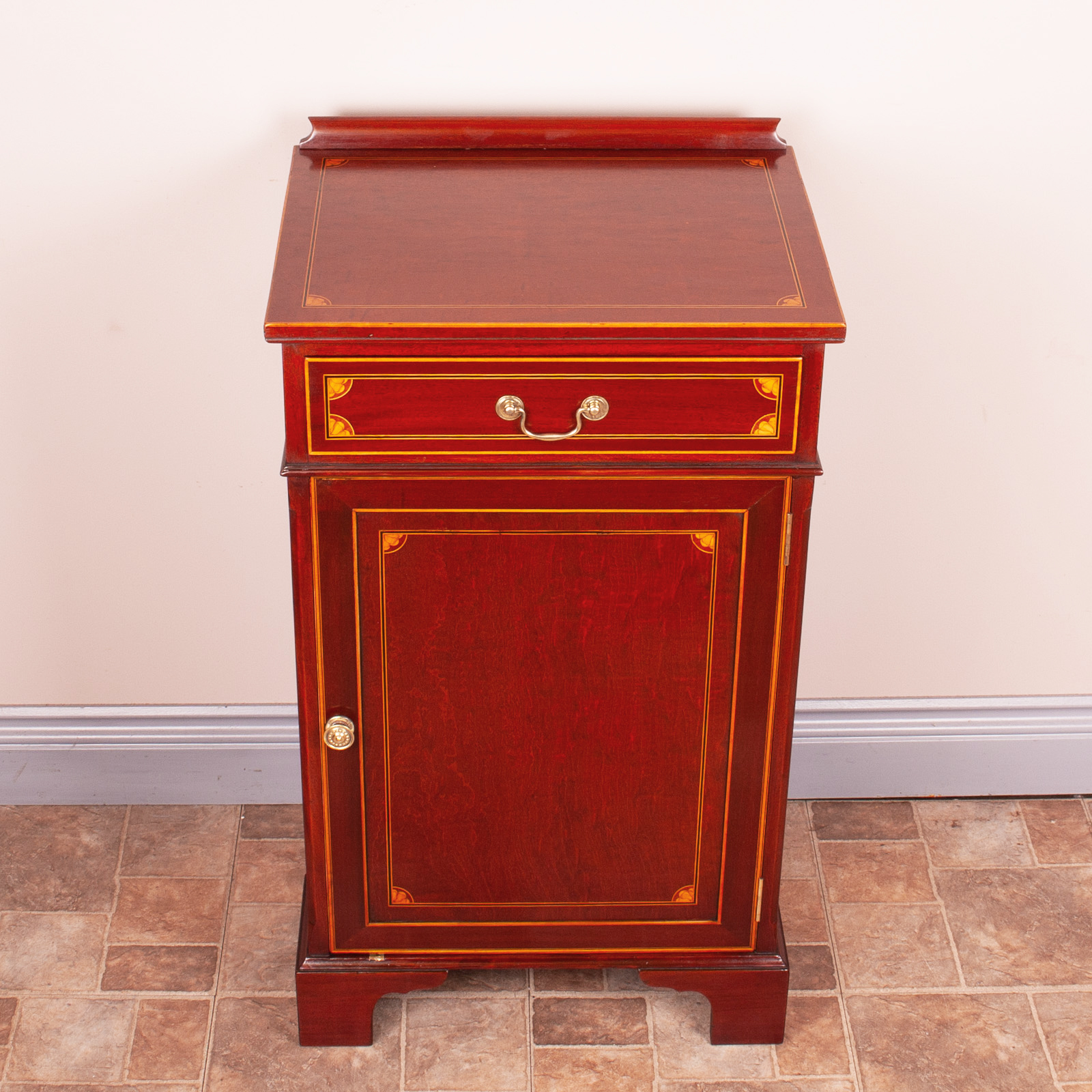 Compact Inlaid Mahogany Cabinet