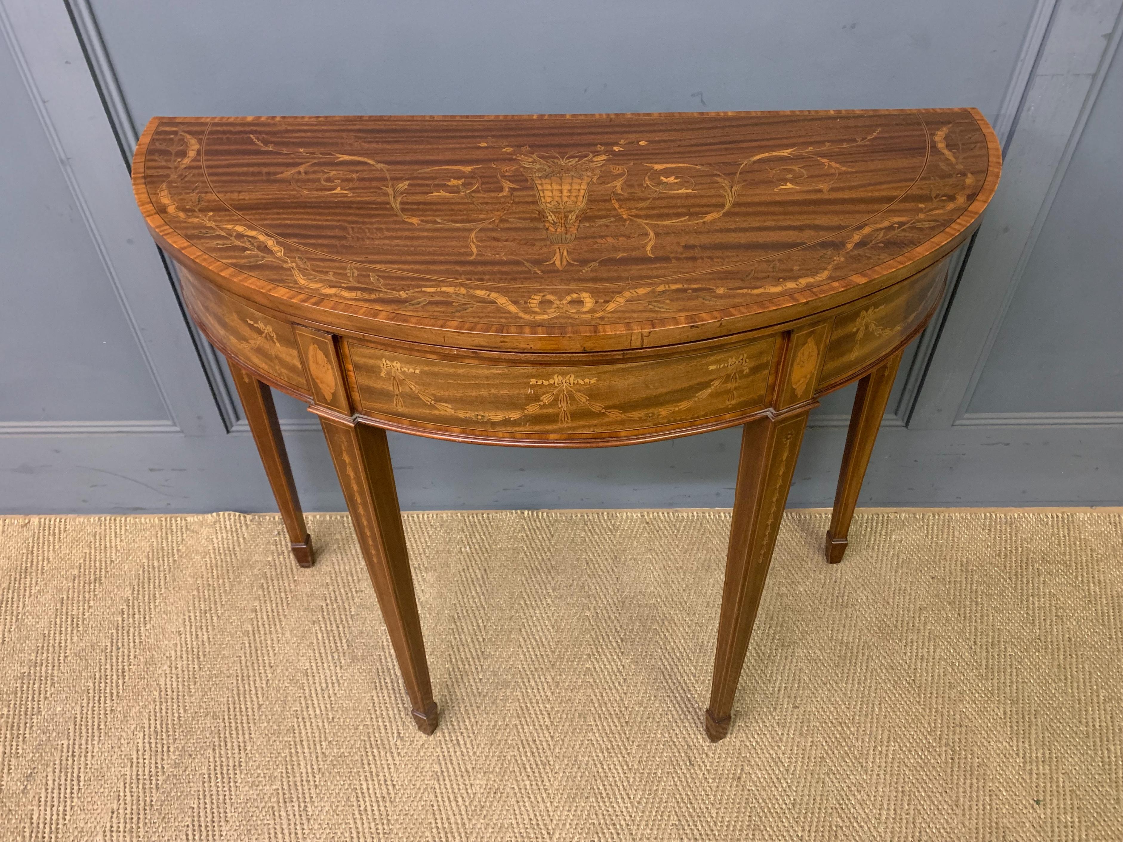 Fine Quality Inlaid Mahogany Card Table