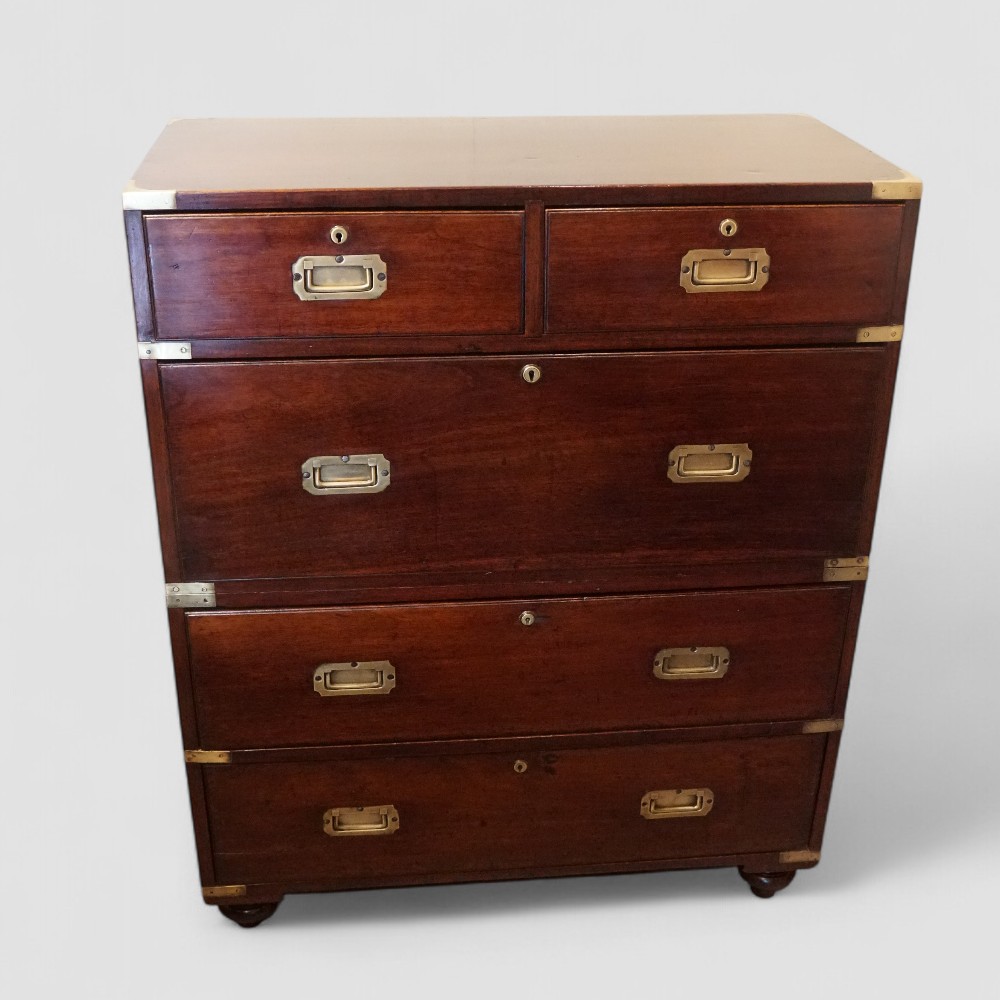 Victorian mahogany campaign chest