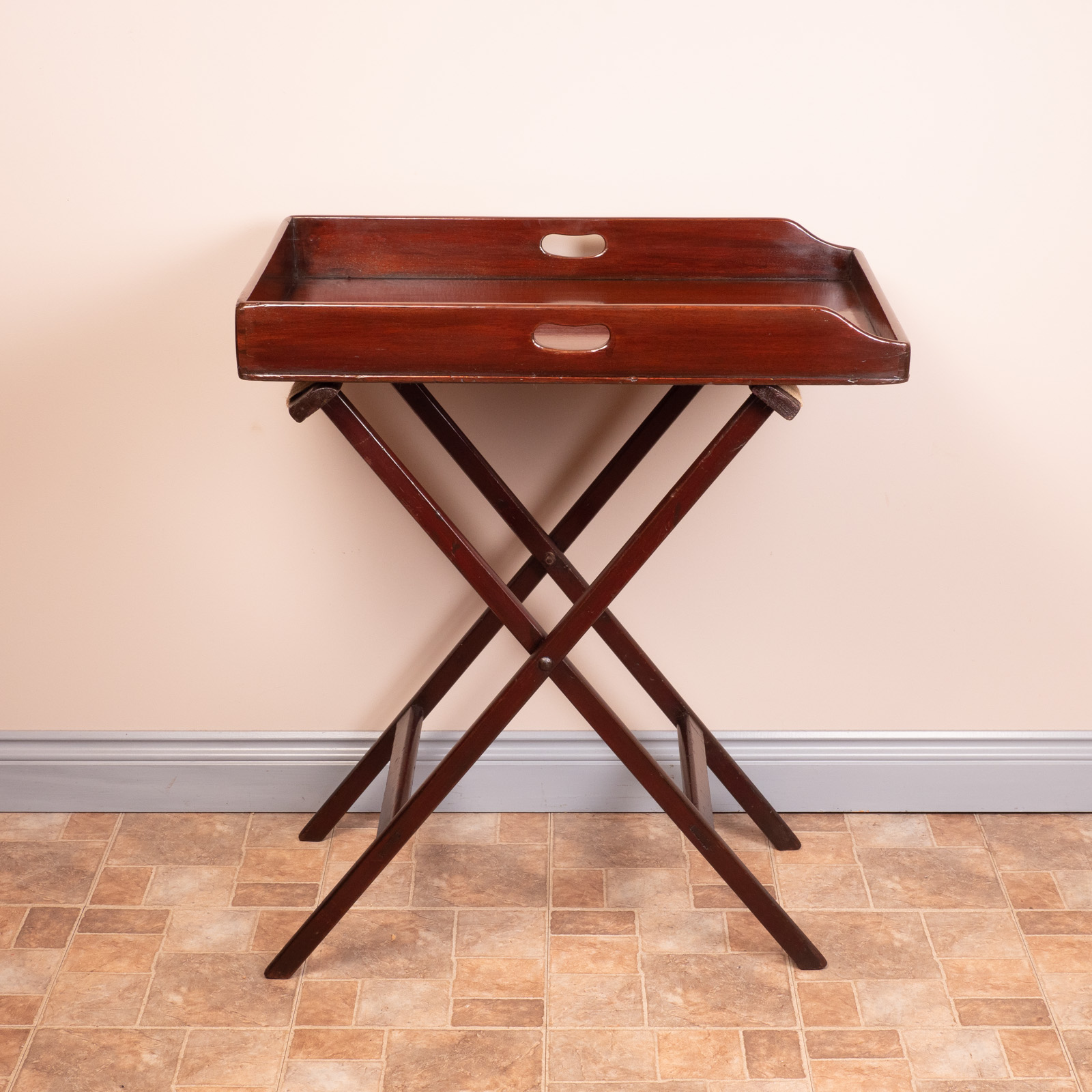 19thC Butlers Tray & Stand