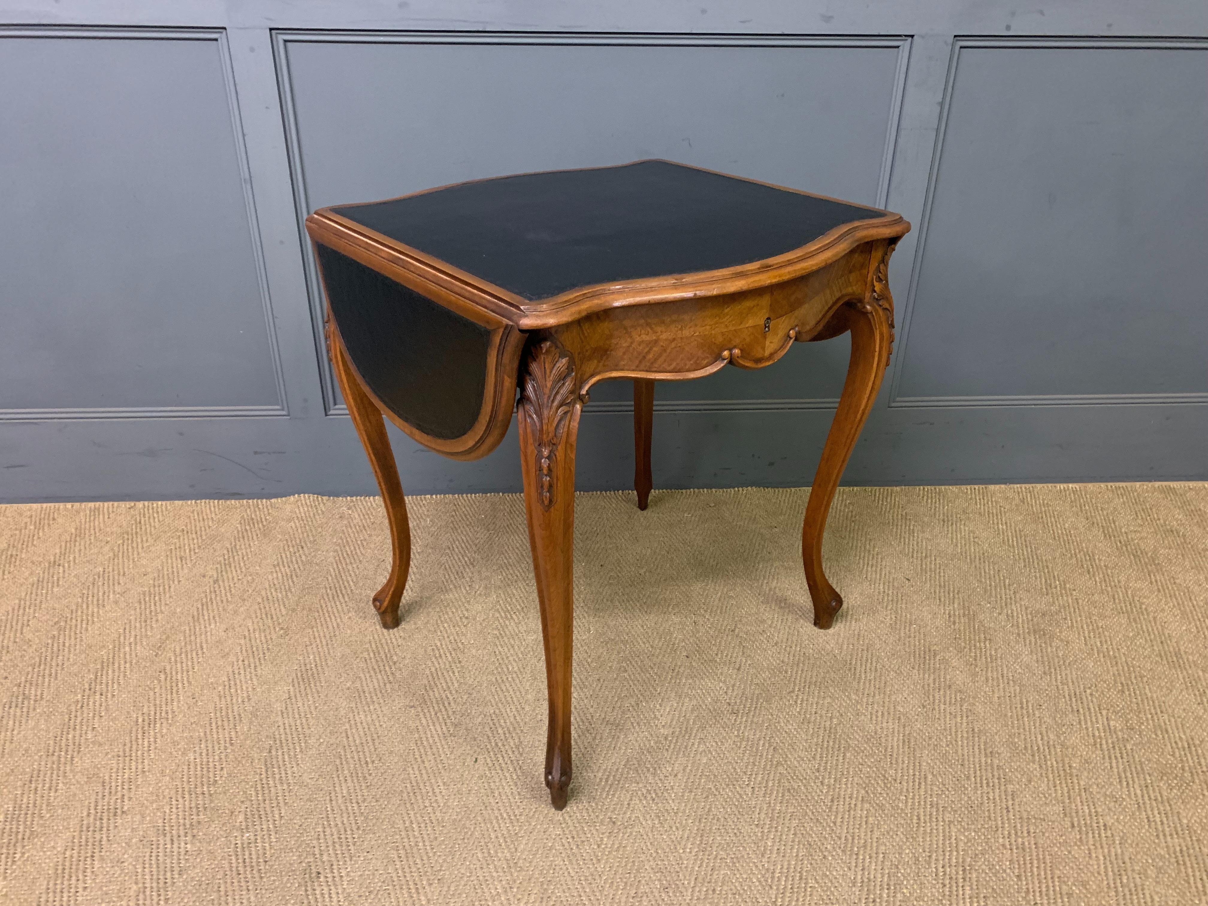 French Walnut Flap Table