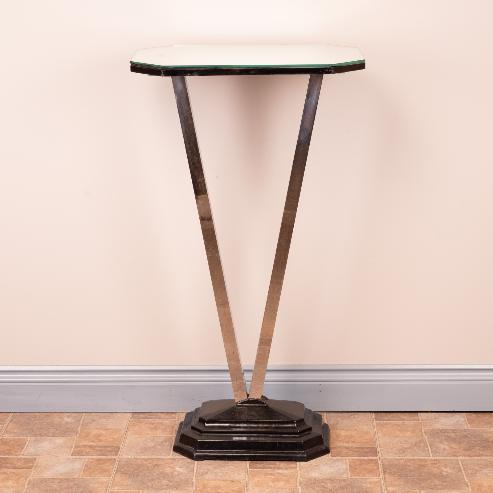 Art Deco Occasional Table With Mirrored Top