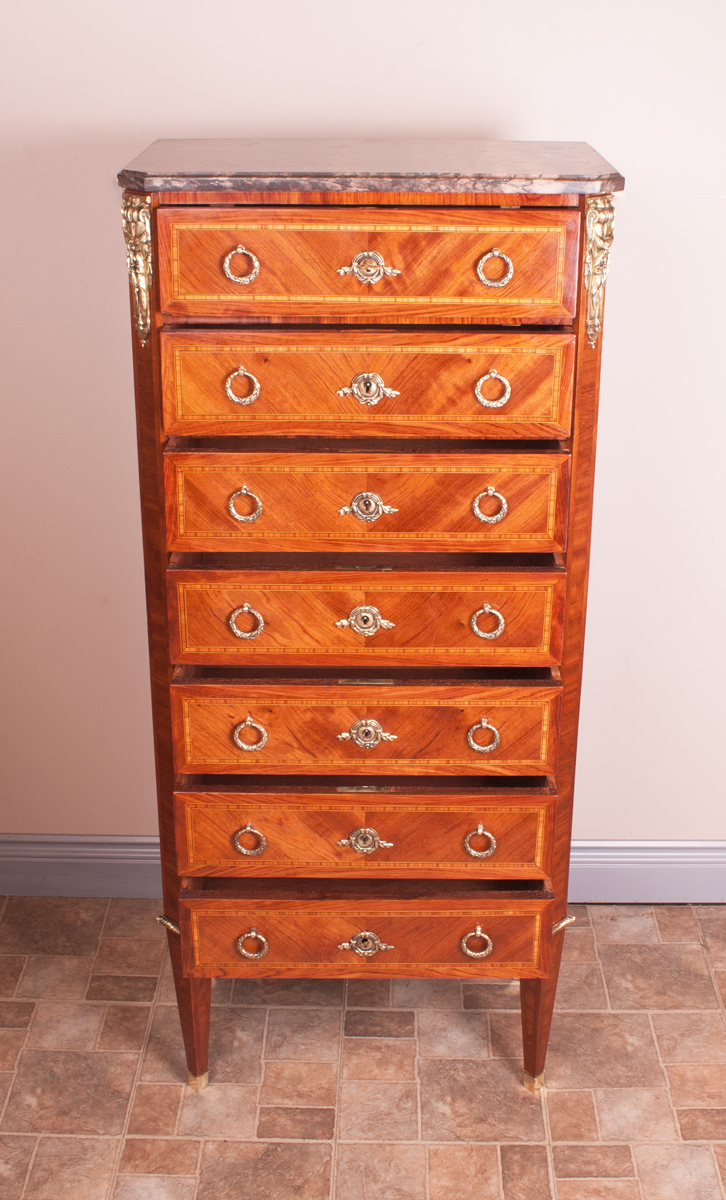 Nicely Proportioned French Semainier Chest Of Drawers