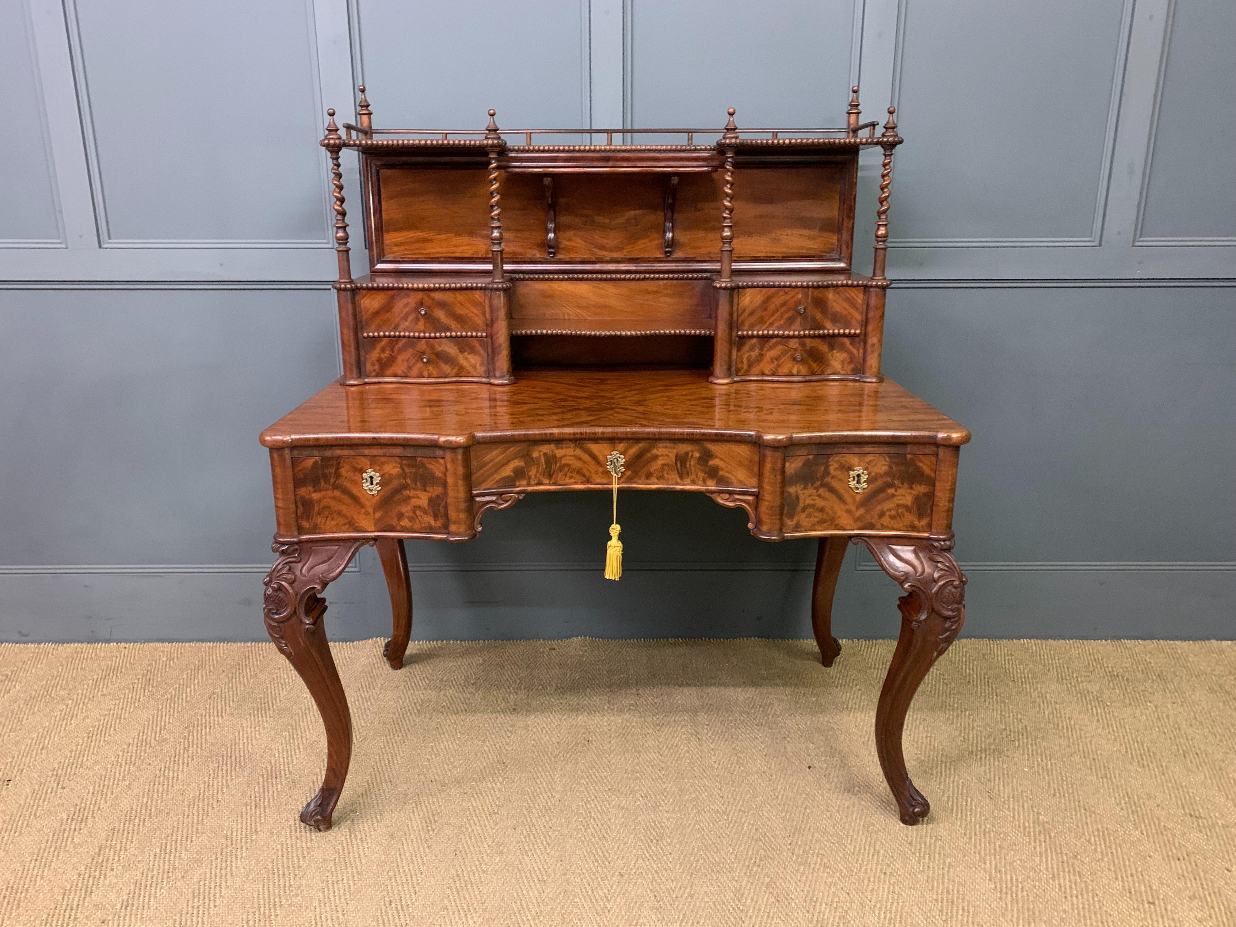 Flame Mahogany Writing Desk